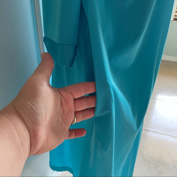 Vintage Vanity Fair Bright Blue Robe Housedress - Picture 9 of 15